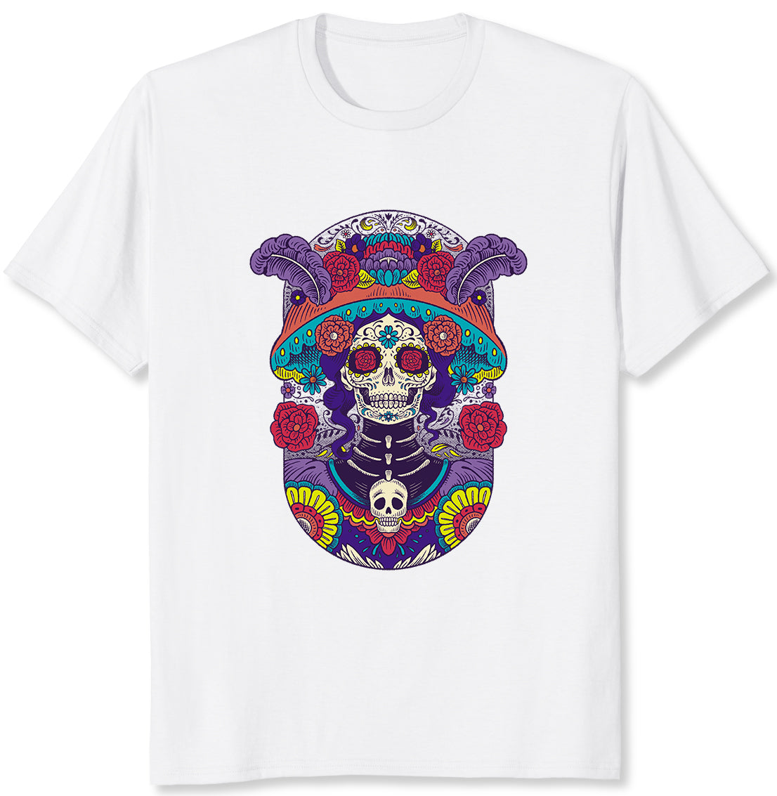 Playera Unisex Catrina Día De Muertos Calavera Halloween