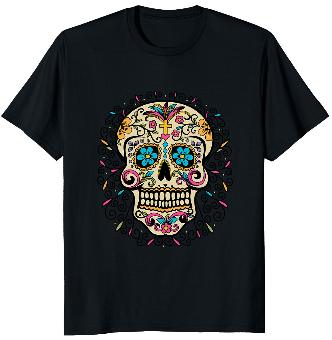 Playera Unisex Temática Calavera Día De Muertos Mexicano