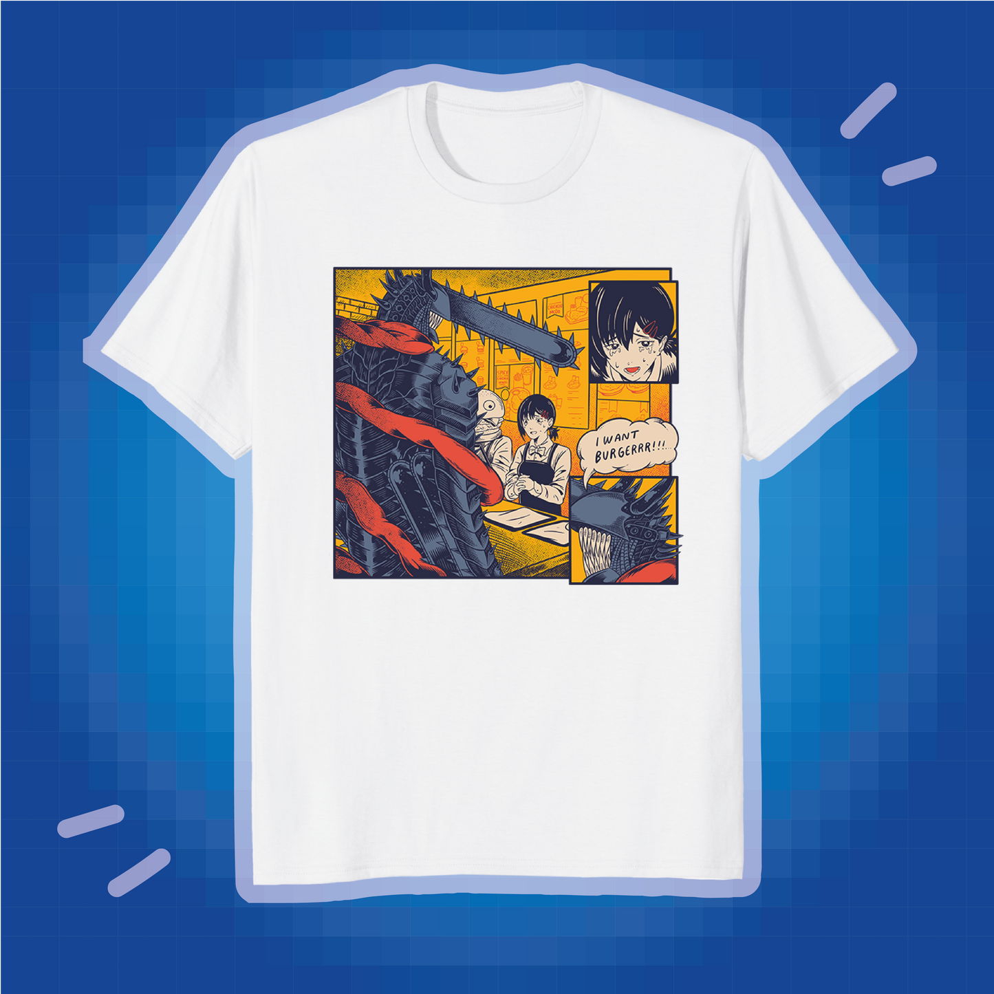 Playera Kobeni Burger Chainsaw Man