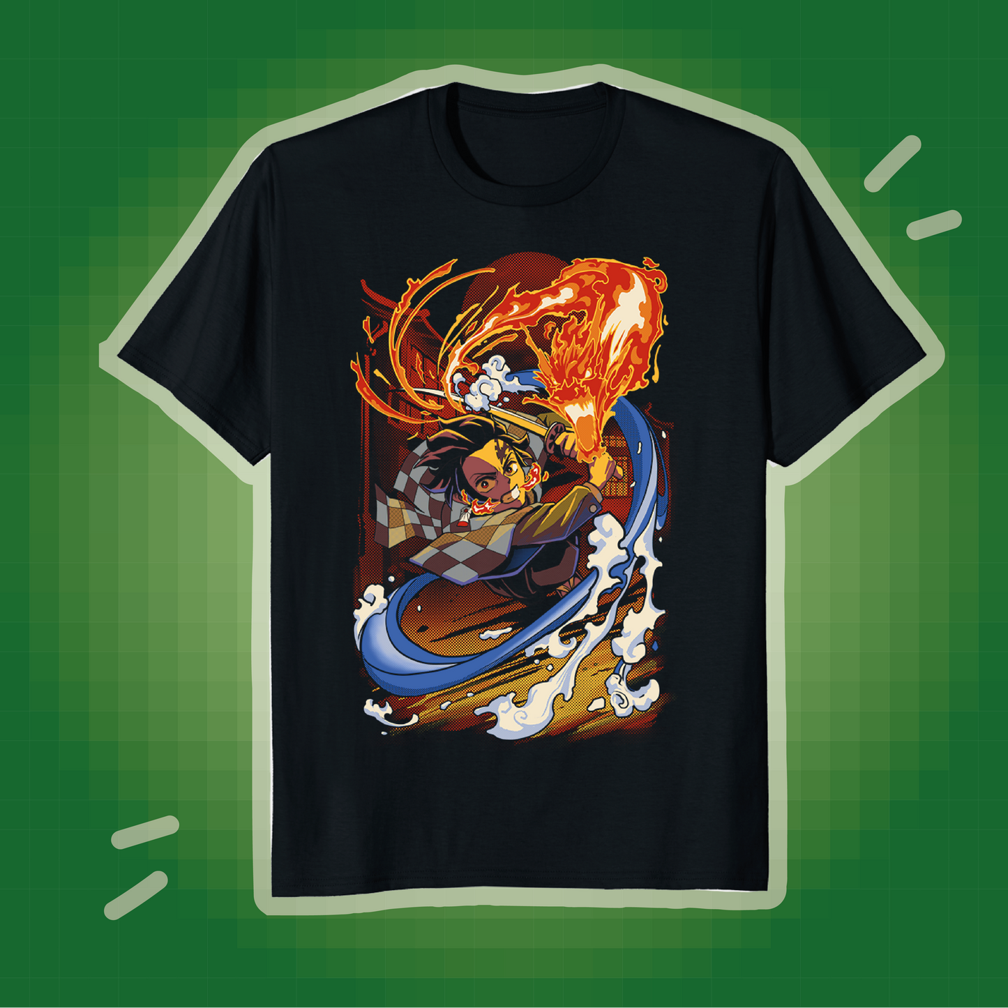 Playera Tanjiro Danza Del Dios Del Fuego