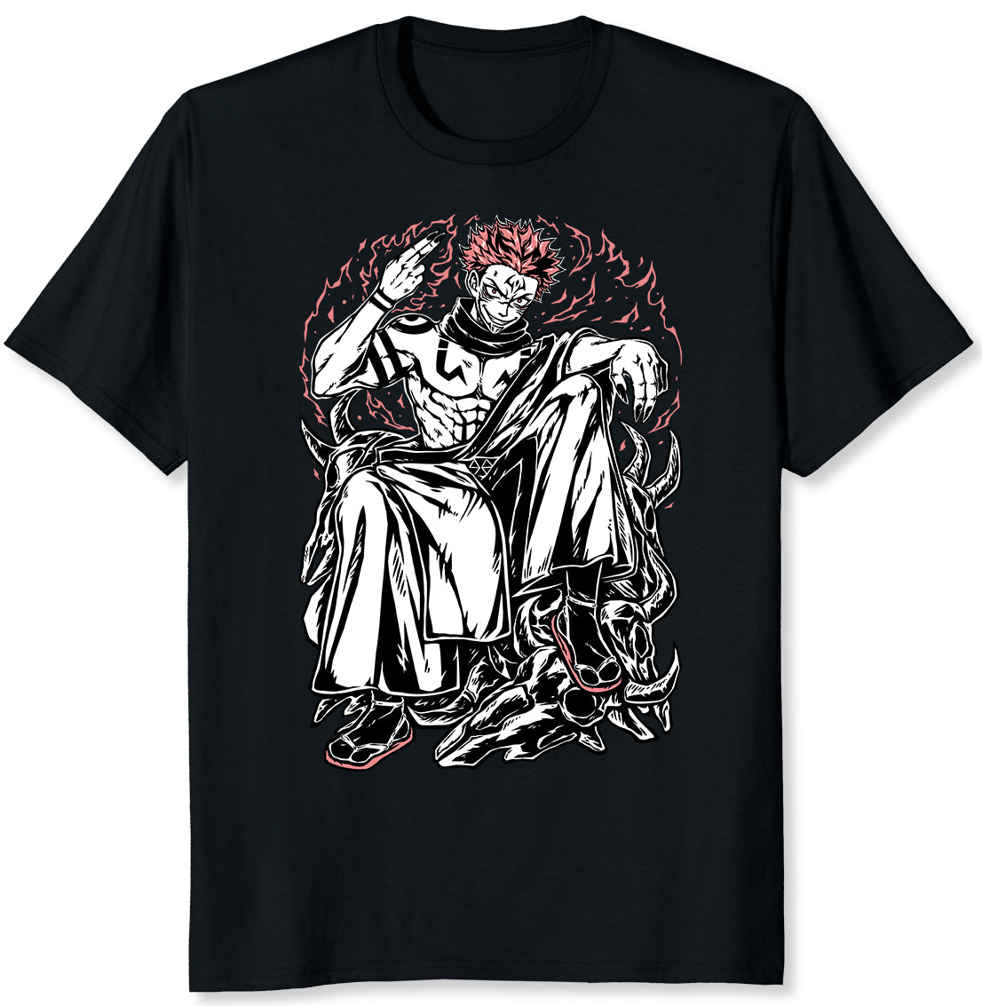 Playera Anime Unisex Jujutsu Kaisen Sukuna Puchi Art