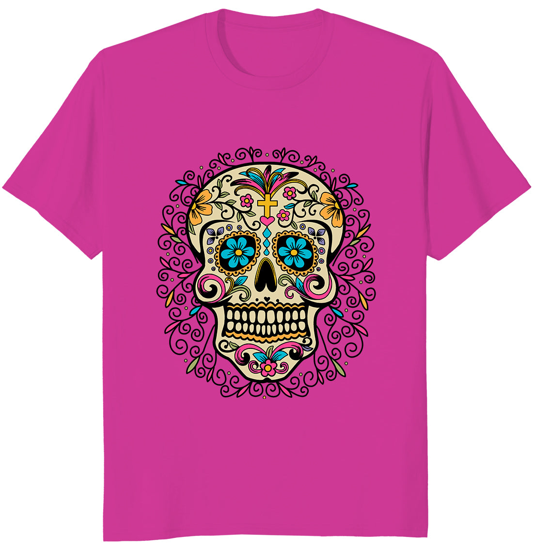 Playera Unisex Temática Calavera Día De Muertos Mexicano