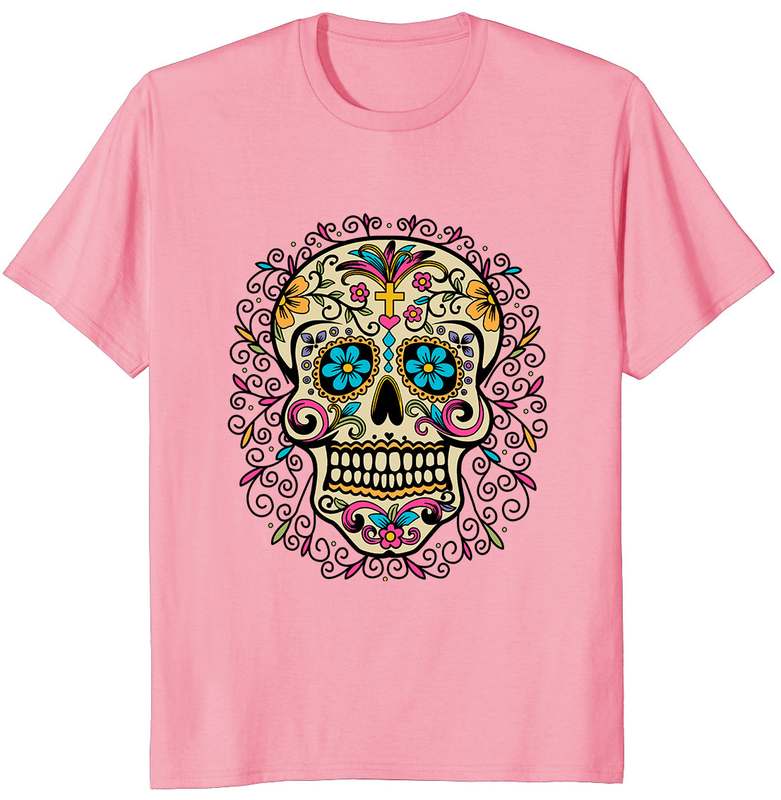 Playera Unisex Temática Calavera Día De Muertos Mexicano