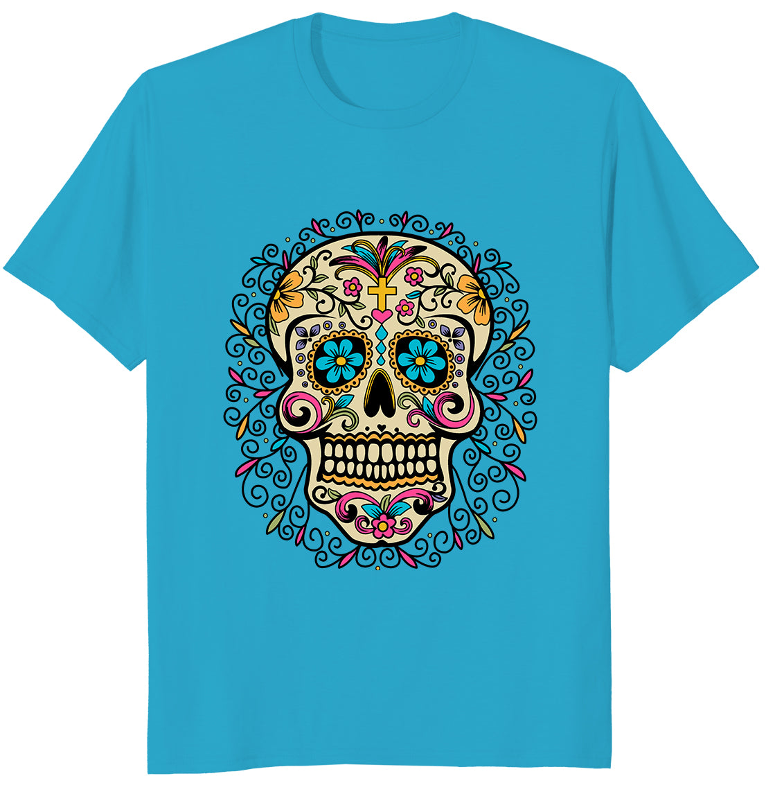 Playera Unisex Temática Calavera Día De Muertos Mexicano