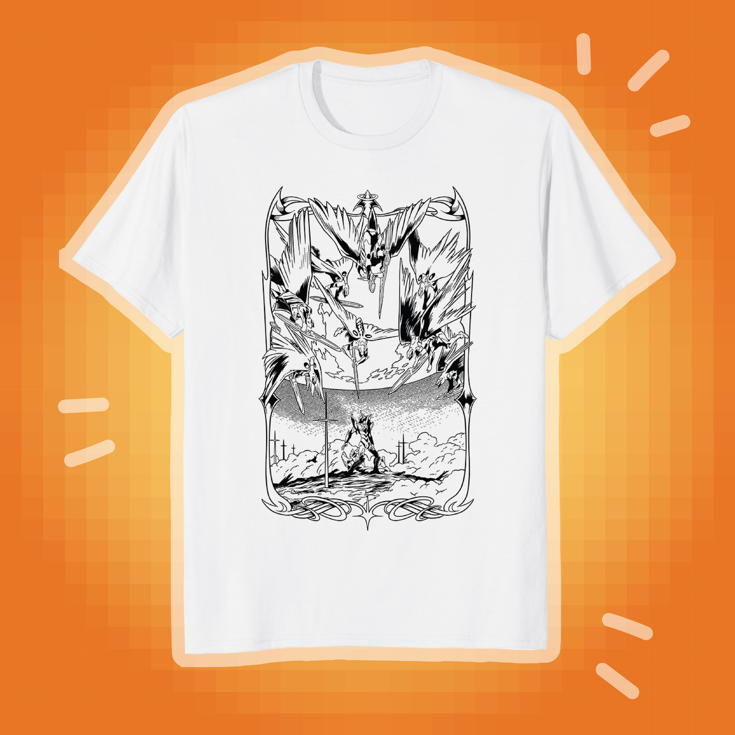 Playera Evangelion Eva 01 Eva 02 Angeles