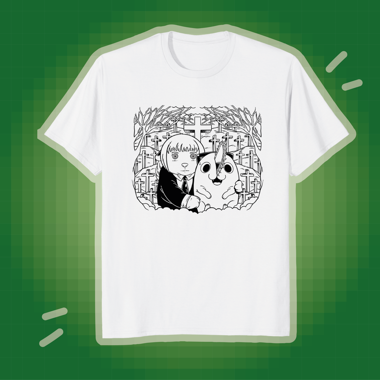 Playera Meme Chainsaw Man Pochita y Makima