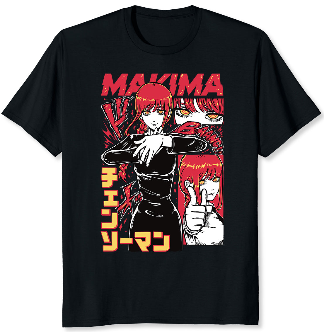 Playera Chain Saw Man Anime Makima Manga Puchi Art