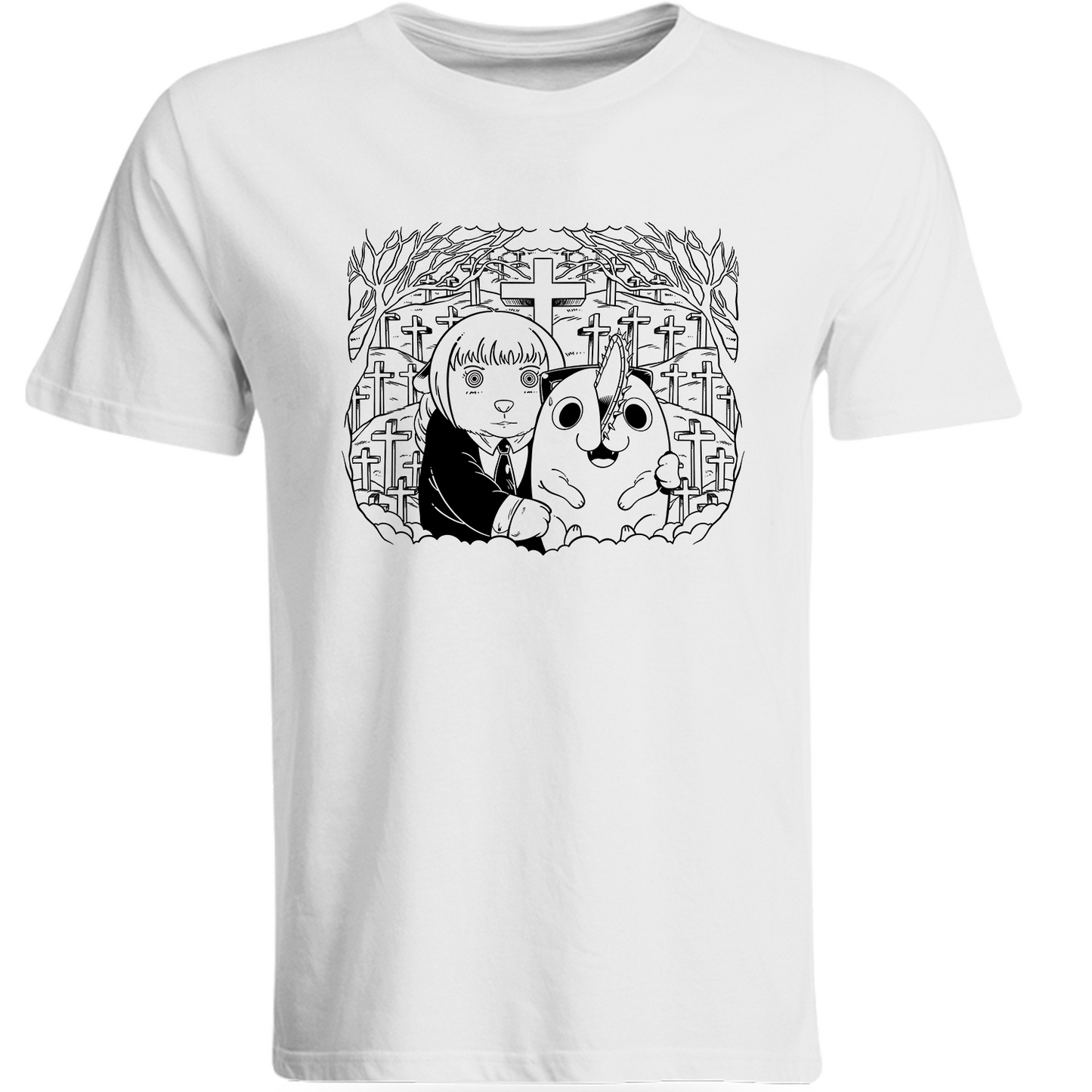 Playera Meme Chainsaw Man Pochita y Makima