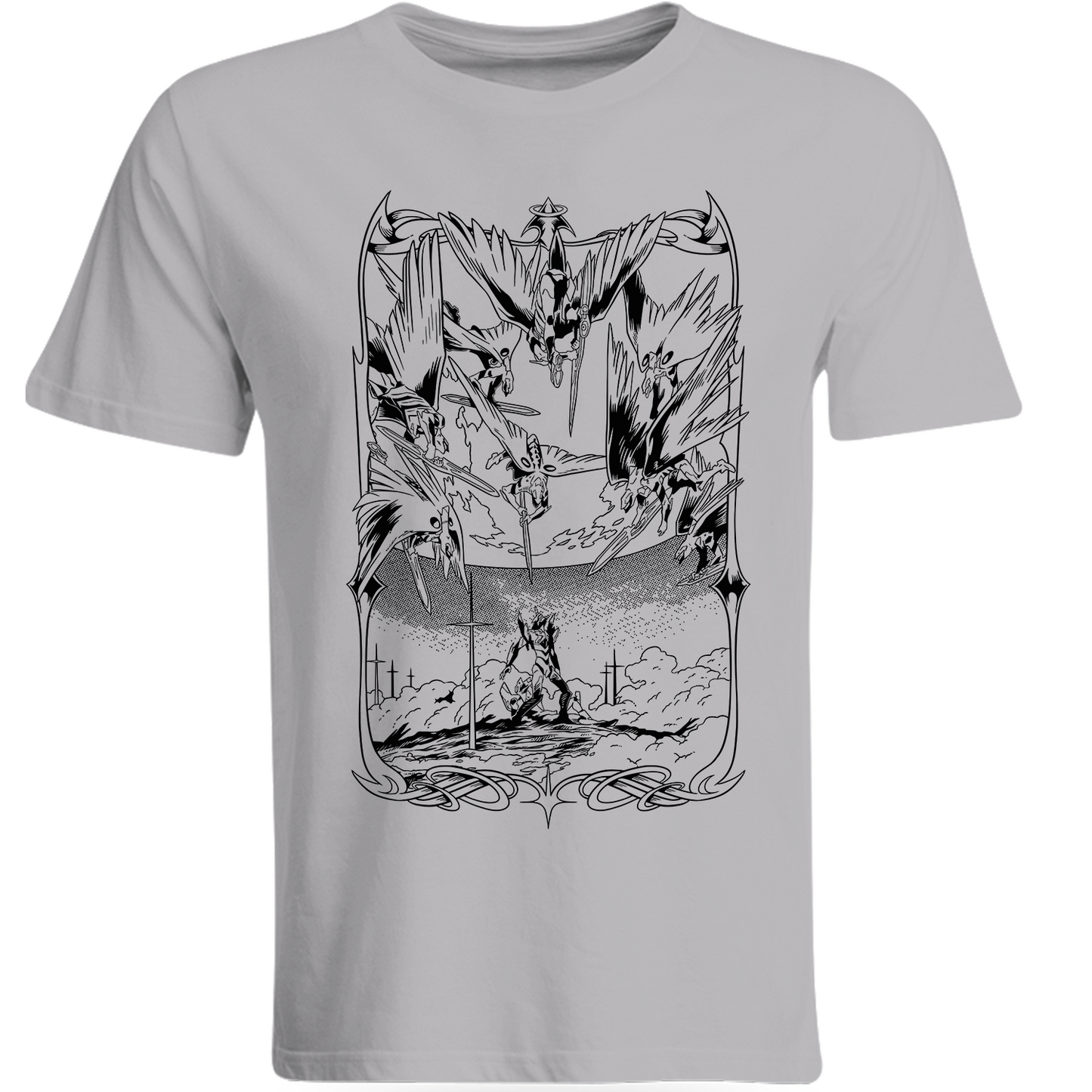 Playera Evangelion Eva 01 Eva 02 Angeles